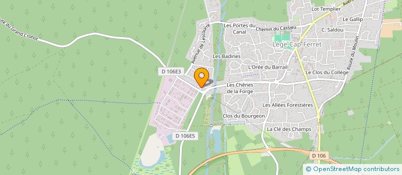 localisation de l'entreprise SCI LES 3 CHENES à LEGE-CAP-FERRET