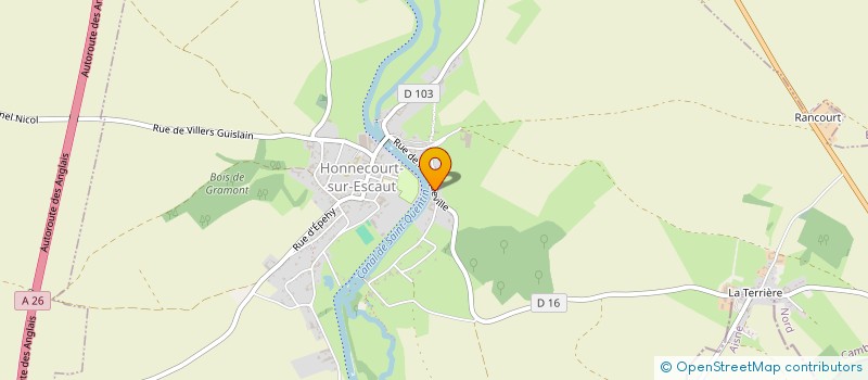 localisation de l'entreprise SCI LES 3 D  HONNECOURT-SUR-ESCAUT