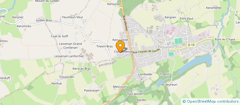 localisation de l'entreprise SCI LES 3 FAMILLES  PLOUVORN