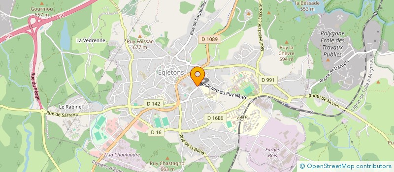 localisation de l'entreprise SCI LES 3 FRERES  EGLETONS