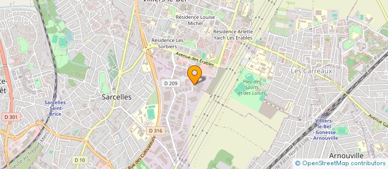 localisation de l'entreprise SCI LES 3 FRERES  SARCELLES