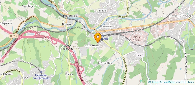 localisation de l'entreprise SCI LES 3 FRERES  LOZANNE