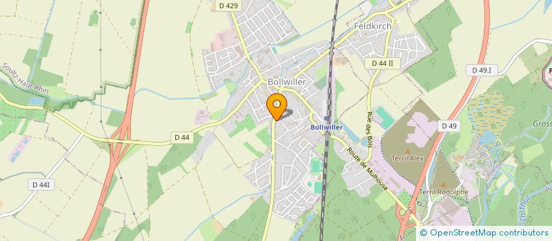 localisation de l'entreprise SCI LES 3 G  BOLLWILLER