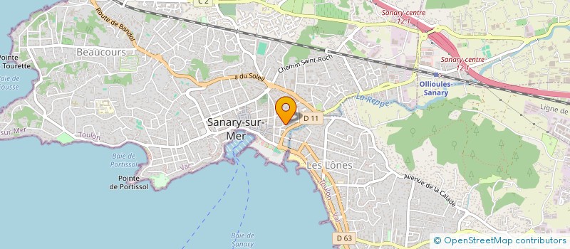 localisation de l'entreprise SCI LES 3 G à SANARY-SUR-MER