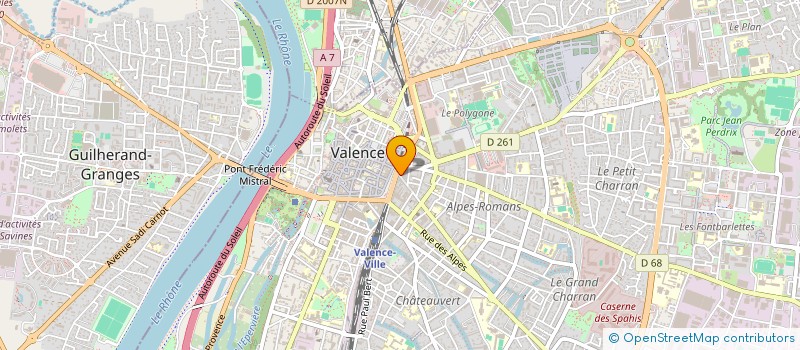 localisation de l'entreprise SCI LES 3 H à VALENCE