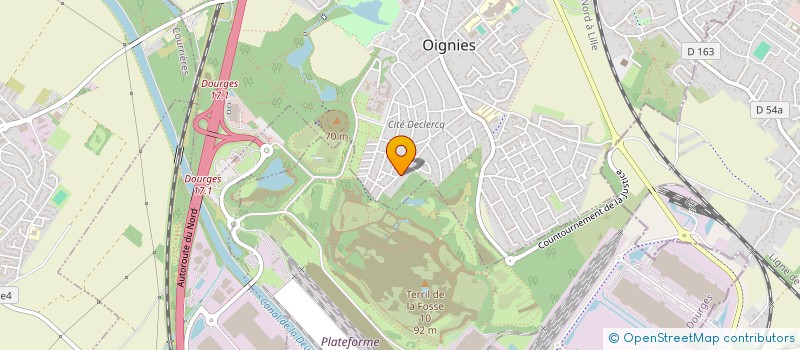 localisation de l'entreprise SCI LES 3 H  OIGNIES