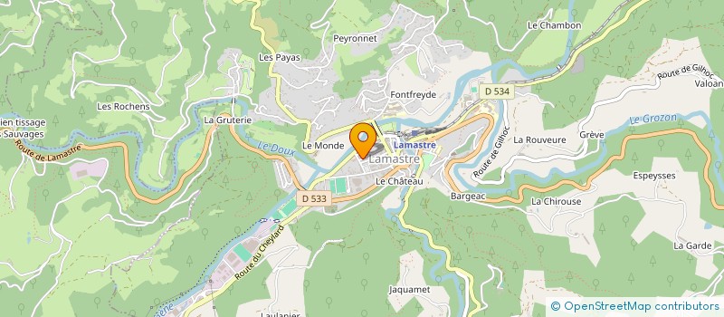 localisation de l'entreprise SCI LES 3 I  LAMASTRE