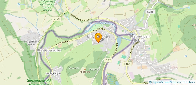 localisation de l'entreprise SCI LES 3 J  BLIES-GUERSVILLER