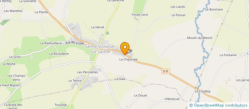 localisation de l'entreprise SCI LES 3 M à SAINTE-SCOLASSE-SUR-SARTHE