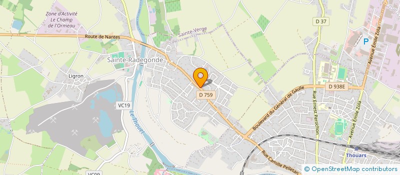 localisation de l'entreprise SCI LES 3 P  THOUARS