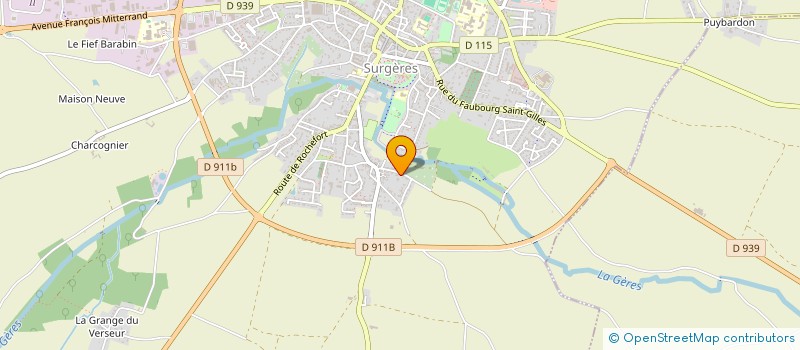 localisation de l'entreprise SCI LES 3 PIERRES  SURGERES