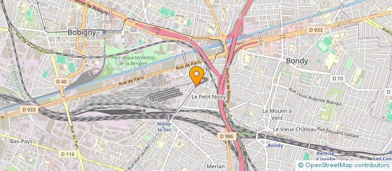 localisation de l'entreprise SCI LES 3 S à NOISY-LE-SEC