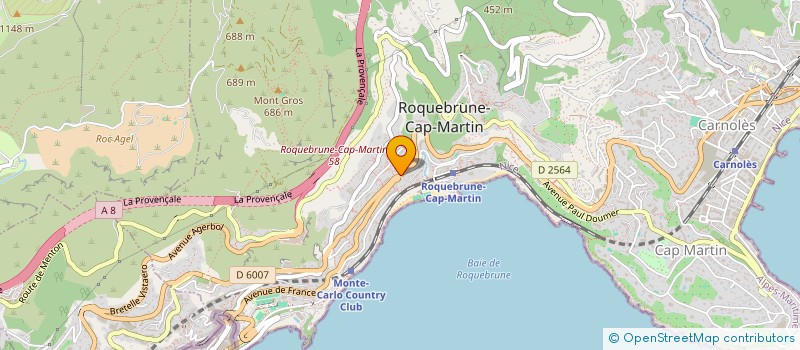 localisation de l'entreprise SCI LES 3 S à ROQUEBRUNE-CAP-MARTIN