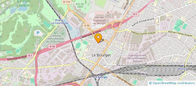 localisation de l'entreprise SCI LES 3 S à LE BOURGET