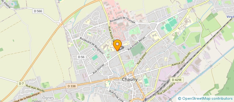 localisation de l'entreprise SCI LES 3 V à CHAUNY