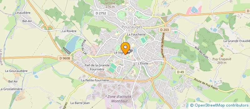 localisation de l'entreprise SCI LES 3B  POUZAUGES