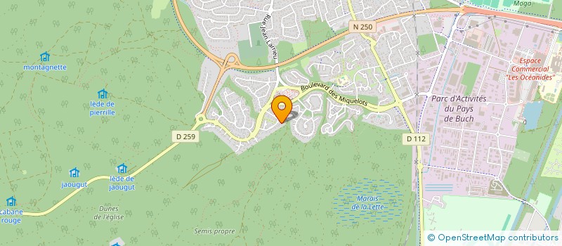 localisation de l'entreprise SCI LES 3G à LA TESTE-DE-BUCH