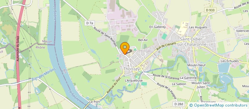 localisation de l'entreprise SCI LES 3M  THOISSEY