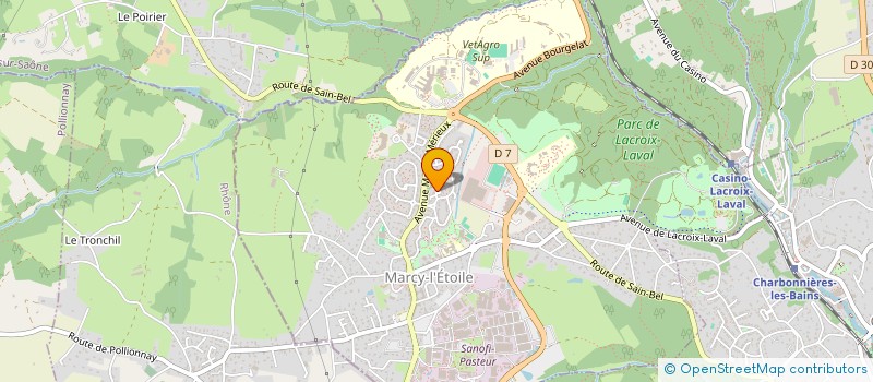 localisation de l'entreprise SCI LES 3VIAL  MARCY-L'ETOILE