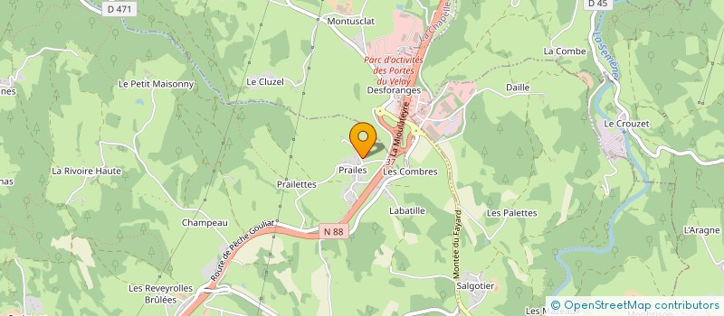 localisation de l'entreprise SCI  LES 4 B  MONISTROL-SUR-LOIRE