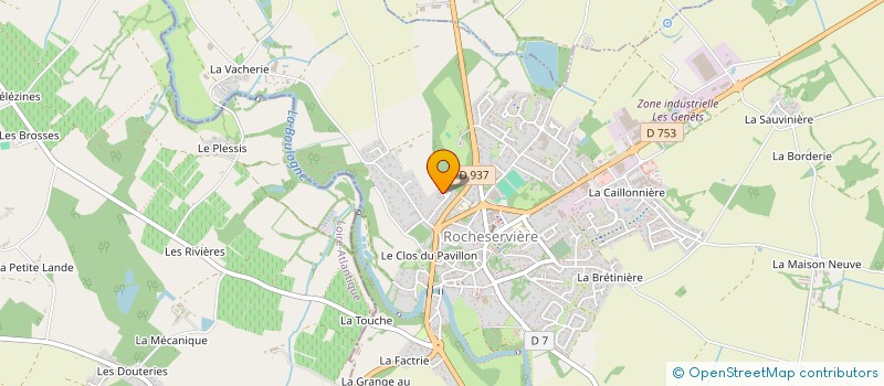 localisation de l'entreprise SCI LES 4 B  ROCHESERVIERE