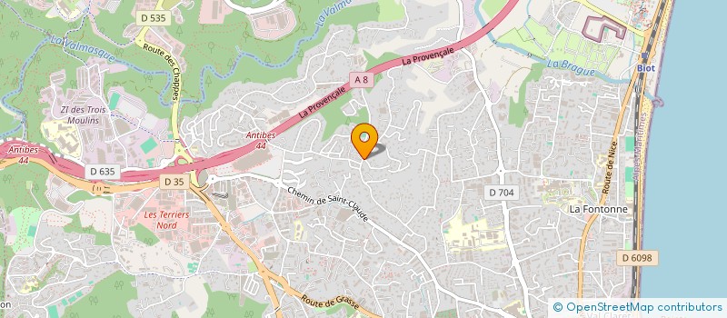 localisation de l'entreprise SCI LES 4 CHEMINS à ANTIBES