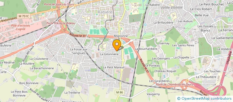 localisation de l'entreprise SCI LES 4 COINS  JOUE-LES-TOURS