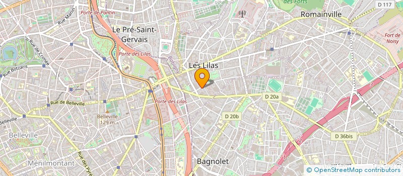 localisation de l'entreprise SCI LES 4 D  LES LILAS