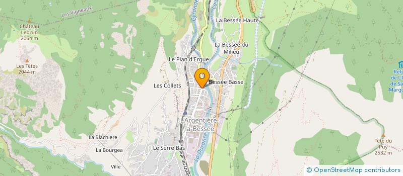 localisation de l'entreprise SCI LES 4 ENGE...  L'ARGENTIERE-LA-BESSEE