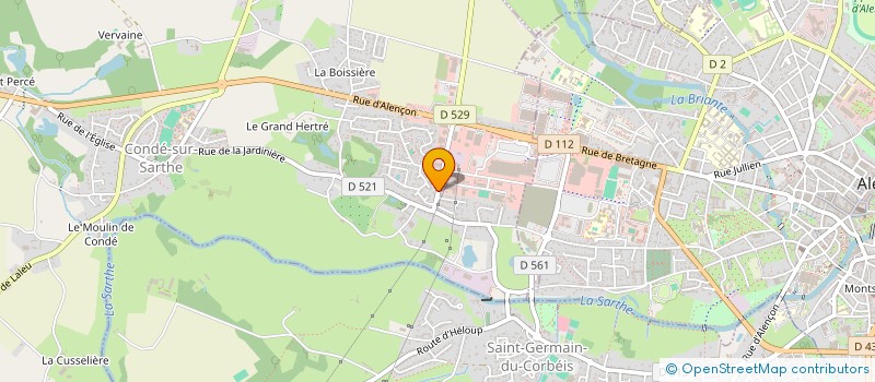 localisation de l'entreprise SCI LES 4 J à CONDE-SUR-SARTHE