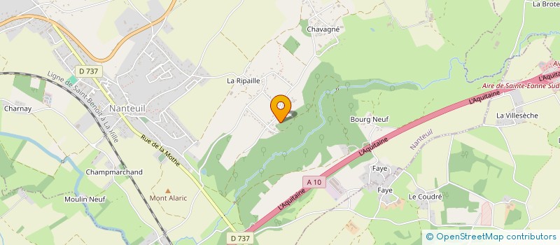 localisation de l'entreprise SCI LES 4 J  NANTEUIL