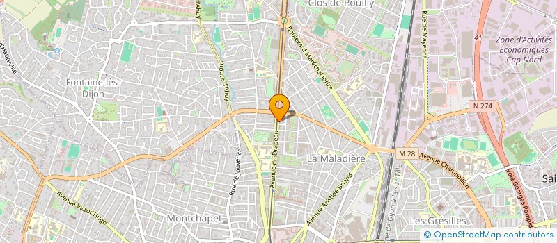 localisation de l'entreprise SCI LES 4 M à DIJON