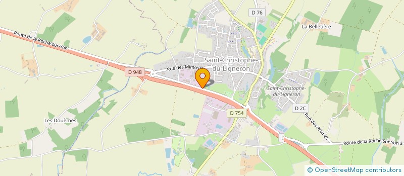 localisation de l'entreprise SCI LES 4 VENTS à SAINT-CHRISTOPHE-DU-LIGNERON