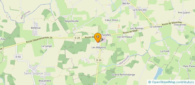 localisation de l'entreprise SCI LES 4C  MARSONNAS