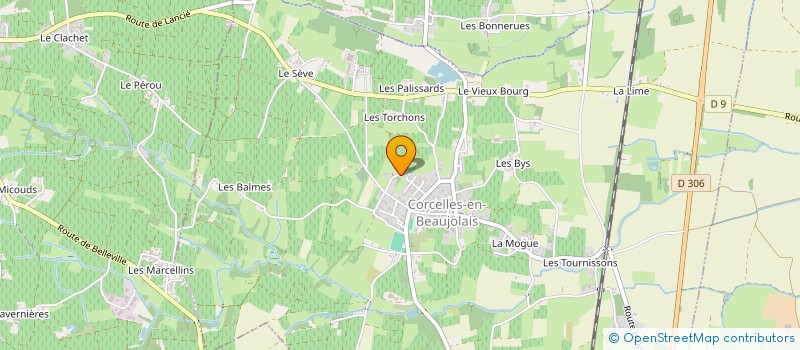 localisation de l'entreprise SCI LES 4C  CORCELLES-EN-BEAUJOLAIS