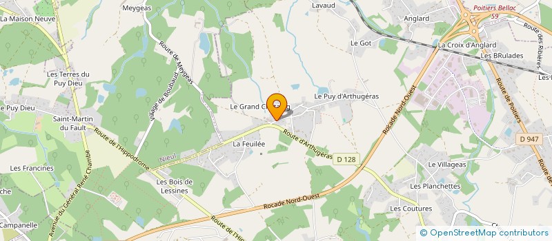 localisation de l'entreprise SCI LES 4D à COUZEIX