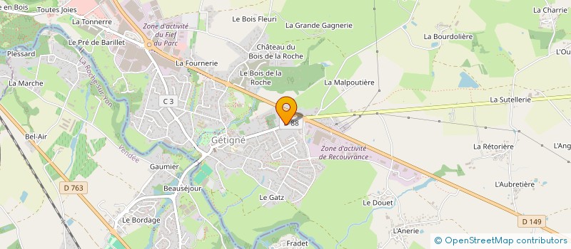 localisation de l'entreprise SCI LES 4G  GETIGNE