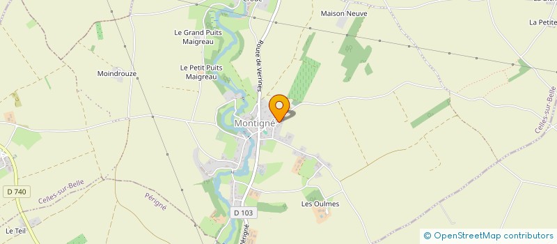 localisation de l'entreprise SCI LES 4V  CELLES-SUR-BELLE