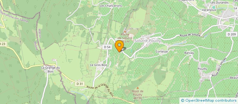 localisation de l'entreprise SCI LES 5 B  SOLUTRE-POUILLY