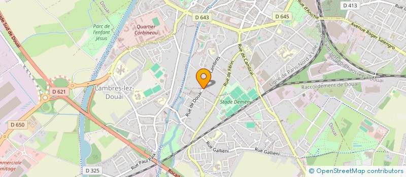localisation de l'entreprise SCI LES 5 D à DOUAI