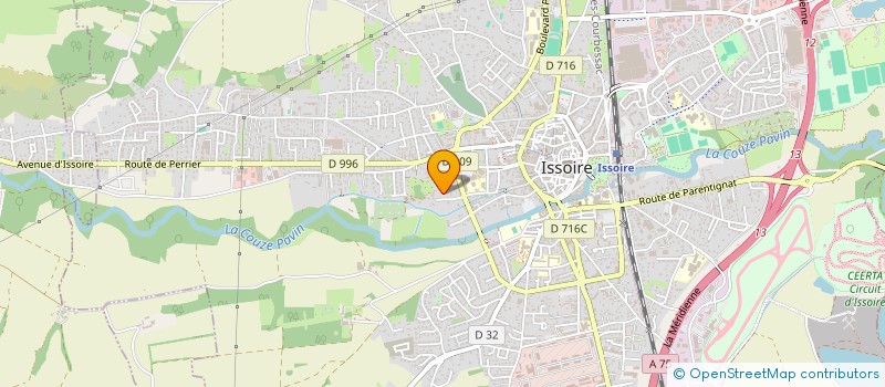 localisation de l'entreprise SCI LES 5 G  ISSOIRE
