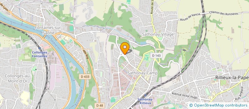 localisation de l'entreprise SCI LES 5R  SATHONAY-CAMP