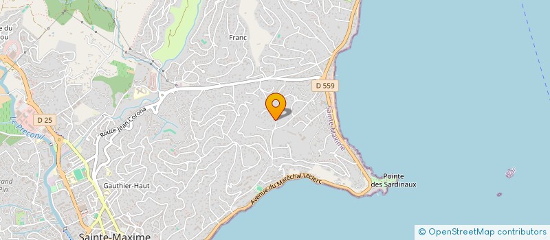 localisation de l'entreprise SCI LES 9 à SAINTE-MAXIME