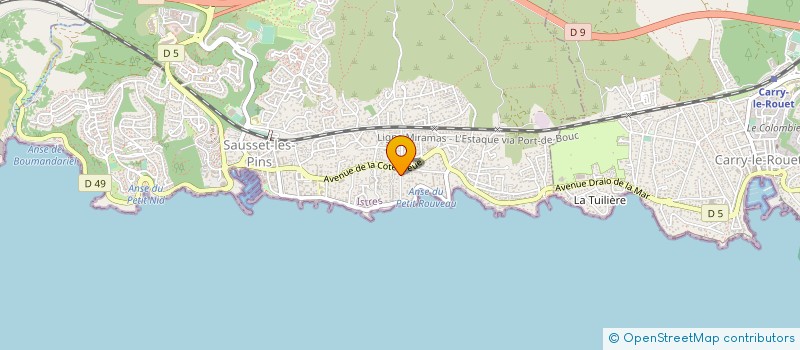 localisation de l'entreprise SCI LES ACANTHES  SAUSSET-LES-PINS