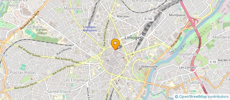 localisation de l'entreprise SCI LES ACCINS à LIMOGES