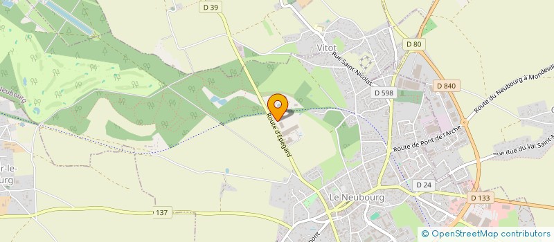 localisation de l'entreprise SCI LES ACRES  LE NEUBOURG