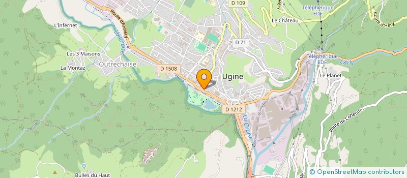 localisation de l'entreprise SCI LES AIGUILLES  UGINE