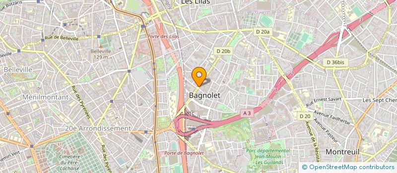 localisation de l'entreprise SCI LES AILES RENAISSANCE à BAGNOLET