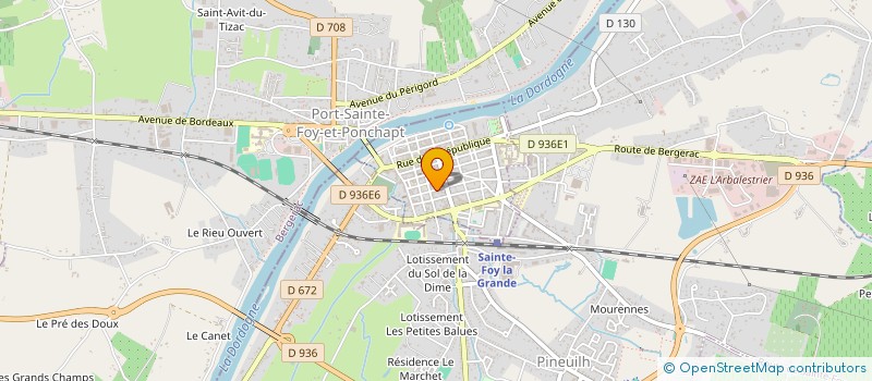 localisation de l'entreprise SCI LES ALIZEES  SAINTE-FOY-LA-GRANDE