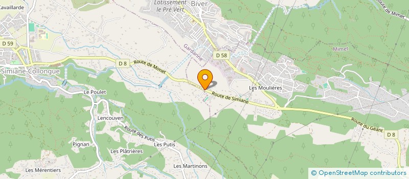 localisation de l'entreprise SCI LES ALIZEES  SIMIANE-COLLONGUE